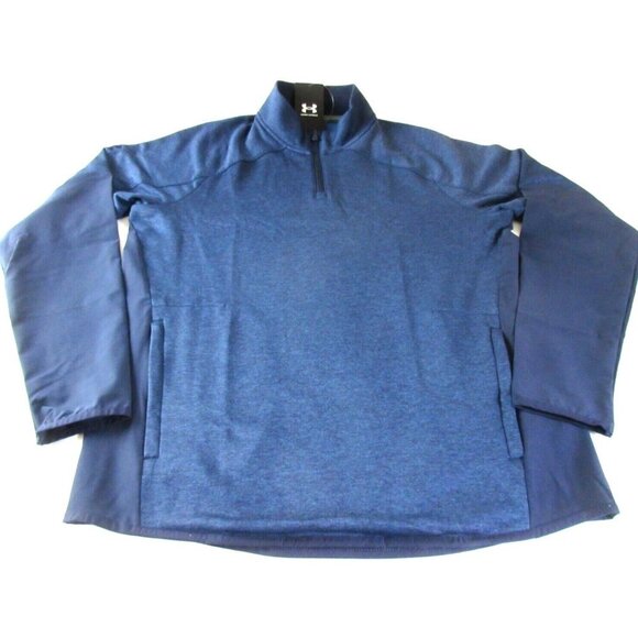 Under Armour Other - Under Armour Men's Cold Gear Qualifier Quarter zipper PO Jacket Navy Blue NWT